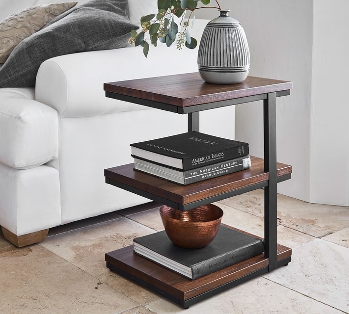 Allen 3 Tier End Table, 3 Tier End Table With Drawer