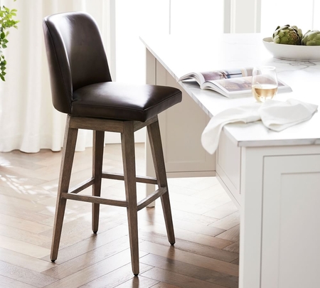Pottery barn bar stools cheap leather