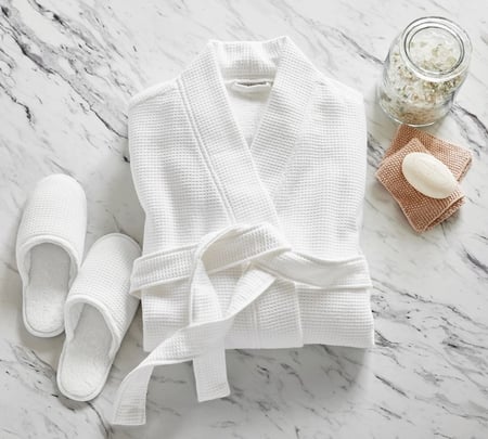 Waffle robe and best sale slippers