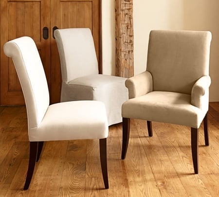 Pottery barn store upholstered dining chairs